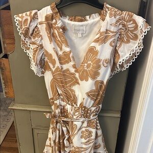 Sugarlips Brown and White Floral Dress